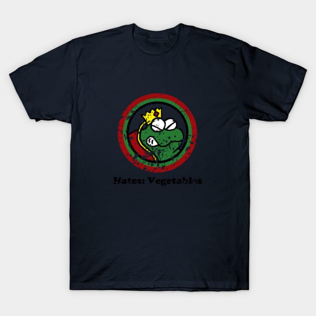 Hates: Vegetables (BD) T-Shirt by cudatron